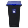 833-03 - Kosz FLAP BIN 75L czarny / pokrywa niebieska PAPIER